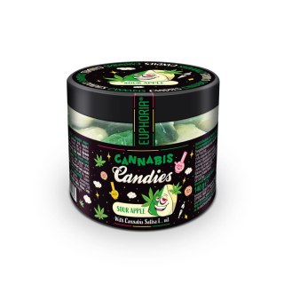 Cukierki konopne - jabłkowe, Sour Apple 140g Euphoria