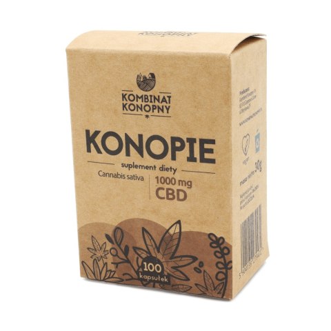 Konopie w kapsułkach - Kombinat Konopny - 100 x 10 mg CBD Konopie w kapsułkach - Kombinat Konopny - 100 x 10 mg CBD