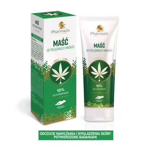 Maść do pielęgnacji i masażu (10% oleju konopnego) - PHARMAZIS - konopie polskie - 222ml