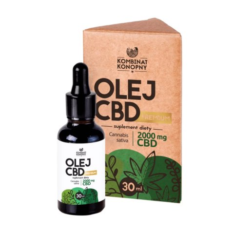 OLEJ CBD PREMIUM - Kombinat Konopny - (2000 mg) 30 ml OLEJ CBD PREMIUM - Kombinat Konopny - (2000 mg) 30 ml