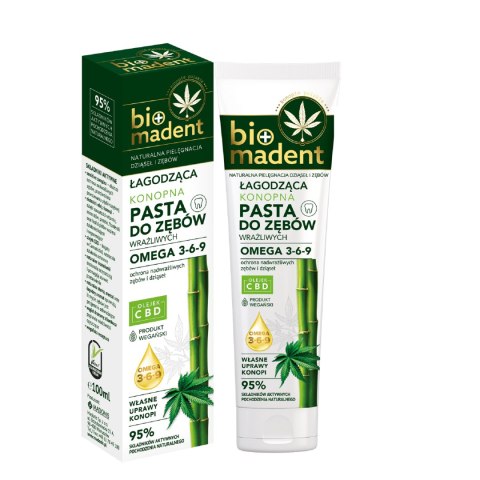 Pasta konopna do zębów łagodząca - BioMadent - 100ml Pasta konopna do zębów łagodząca - BioMadent - 100ml