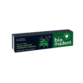 Pasta konopna do zębów z węglem drzewnym - BioMadent 100 ml