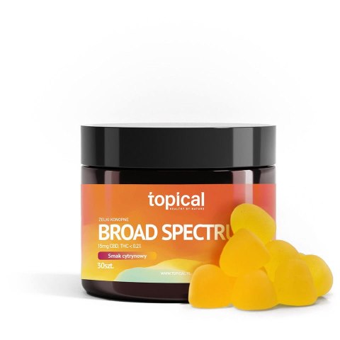 Żelki CBD 450 mg Broad Spectrum o smaku cytrynowym - Topical Żelki CBD 450 mg Broad Spectrum o smaku cytrynowym - Topical