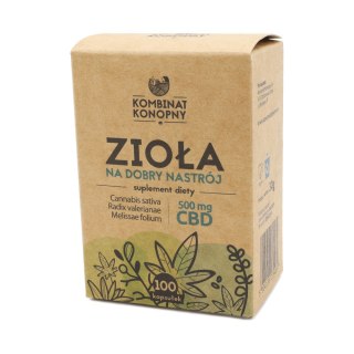 Zioła na dobry nastrój - Kombinat Konopny - 100 kapsułek, 500mg CBD