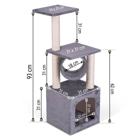 Drapak dla kota 93 cm DR-265 Pethaus j. szary Drapak dla kota 93 cm DR-265 Pethaus j. szary