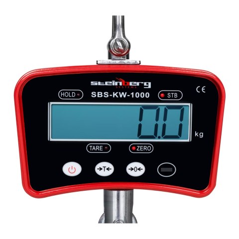 Waga hakowa podwieszana z pilotem do 1 tony 1T LCD czerwona Waga hakowa podwieszana z pilotem do 1 tony 1T LCD czerwona
