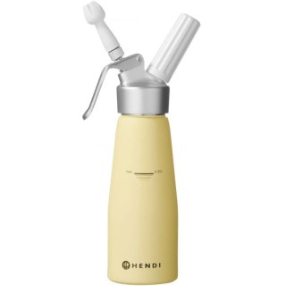 Syfon do bitej śmietany pastelowy żółty 0,5 L - Hendi 975855