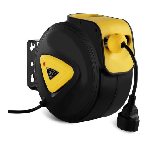 Zwijacz automatyczny bęben naścienny kablowy z przedłużaczem gniazdo AC230V / 10A / 50Hz dł. 21.5m Zwijacz automatyczny bęben naścienny kablowy z przedłużaczem gniazdo AC230V / 10A / 50Hz dł. 21.5m