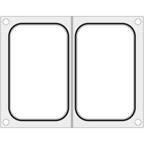 Matryca forma do zgrzewarki CAS CDS-01 na dwie tacki pojemniki 178x113 mm - Hendi 805350 Matryca forma do zgrzewarki CAS CDS-01 na dwie tacki pojemniki 178x113 mm - Hendi 805350