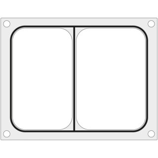 Matryca forma do zgrzewarki Duni DF10 na tackę dwudzielną 227x178 mm - Hendi 805800