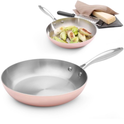 Patelnia miedziana Induction 240 x 50 mm - Hendi 607060 Patelnia miedziana Induction 240 x 50 mm - Hendi 607060
