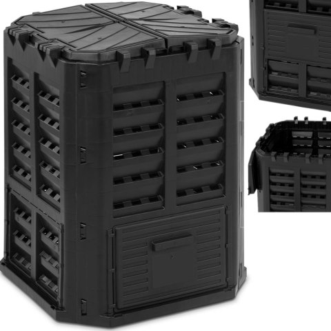 Kompostownik ogrodowy na odpadki organiczne 68 x 68 x 84 cm 360 l Kompostownik ogrodowy na odpadki organiczne 68 x 68 x 84 cm 360 l