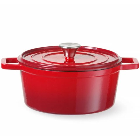 Garnek żeliwny emaliowany 3.7 l czerwony - Hendi 626832 Garnek żeliwny emaliowany 3.7 l czerwony - Hendi 626832