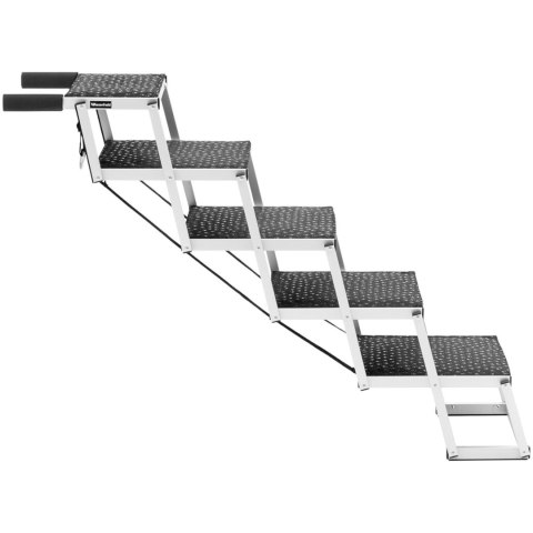Schody dla psa do samochodu składane aluminiowe wys. 81 cm do 68 kg - 5 stopni