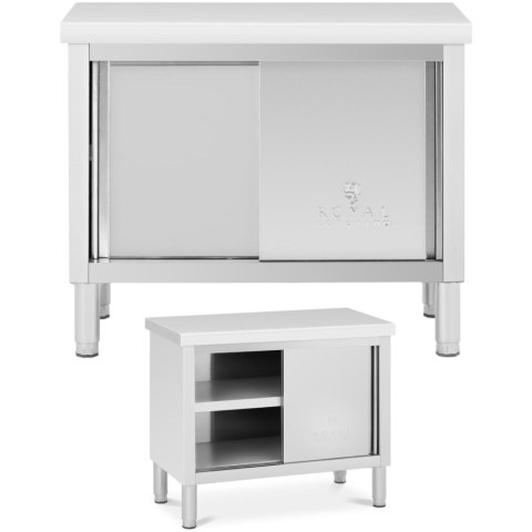 Stół gastronomiczny z szafką z drzwiami suwanymi STAL 100 x 50 cm do 285 kg Stół gastronomiczny z szafką z drzwiami suwanymi STAL 100 x 50 cm do 285 kg