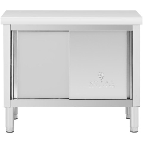 Stół gastronomiczny z szafką z drzwiami suwanymi STAL 100 x 50 cm do 285 kg Stół gastronomiczny z szafką z drzwiami suwanymi STAL 100 x 50 cm do 285 kg