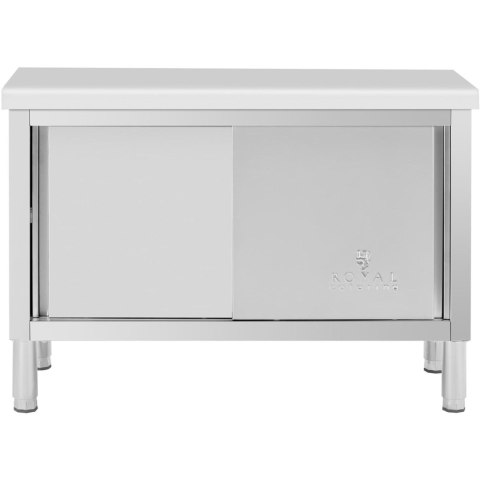 Stół gastronomiczny z szafką z drzwiami suwanymi STAL 120 x 50 cm do 390 kg Stół gastronomiczny z szafką z drzwiami suwanymi STAL 120 x 50 cm do 390 kg