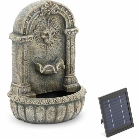Fontanna kaskada ogrodowa przyścienna solarna z oświetleniem LED głowa lwa 2 W Fontanna kaskada ogrodowa przyścienna solarna z oświetleniem LED głowa lwa 2 W