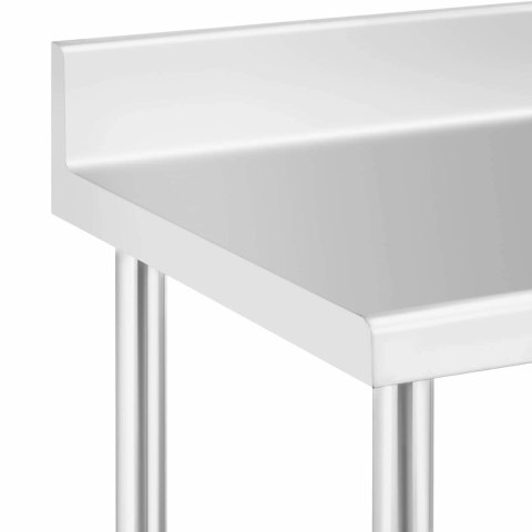 Stół blat roboczy przyścienny z rantem na kółkach 1 półka 100 x 60 cm do 155 kg Stół blat roboczy przyścienny z rantem na kółkach 1 półka 100 x 60 cm do 155 kg