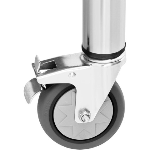 Stół blat roboczy przyścienny z rantem na kółkach 1 półka 100 x 60 cm do 155 kg Stół blat roboczy przyścienny z rantem na kółkach 1 półka 100 x 60 cm do 155 kg