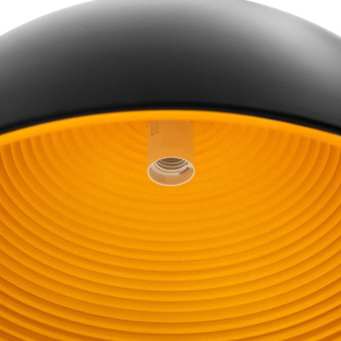 Lampa wisząca nowoczesna 1 punktowa kształt kopuły - czarno złota Lampa wisząca nowoczesna 1 punktowa kształt kopuły - czarno złota