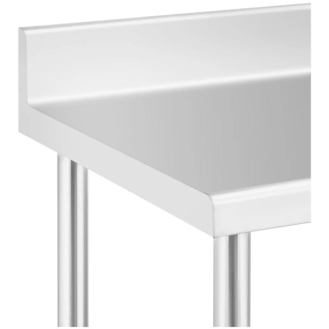 Stół blat roboczy przyścienny z rantem na kółkach 1 półka 120 x 60 cm do 158 kg Stół blat roboczy przyścienny z rantem na kółkach 1 półka 120 x 60 cm do 158 kg