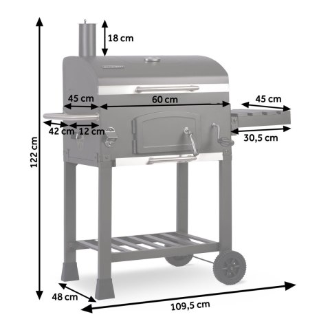 Grill węglowy z pokrowcem Berdsen BD-891 czarny
