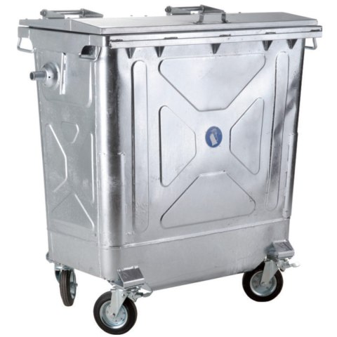Metalowy stalowy kontener na odpady śmieci popiół ogniotrwały EN 840-2 770L Metalowy stalowy kontener na odpady śmieci popiół ogniotrwały EN 840-2 770L