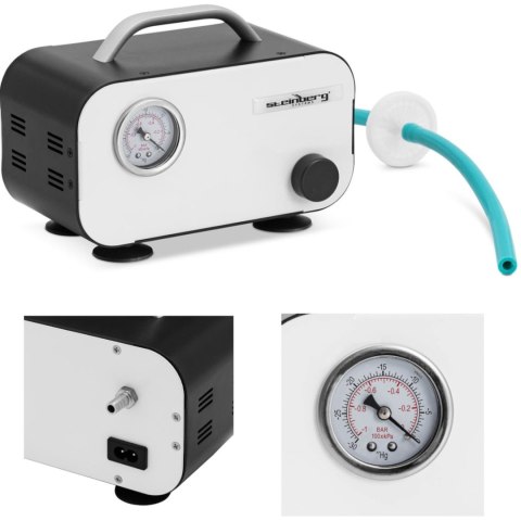 Pompa próżniowa laboratoryjna z manometrem bezolejowa 15 l/min 30 W Pompa próżniowa laboratoryjna z manometrem bezolejowa 15 l/min 30 W