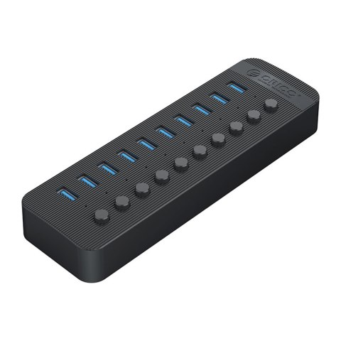 Hub CT2U3-10AB z włącznikami 10x USB-A - czarny Hub CT2U3-10AB z włącznikami 10x USB-A - czarny