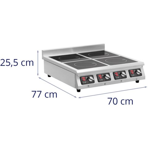 Kuchnia indukcyjna 4 palnikowa nastawna timer 400 V 4 x 3500 W Kuchnia indukcyjna 4 palnikowa nastawna timer 400 V 4 x 3500 W