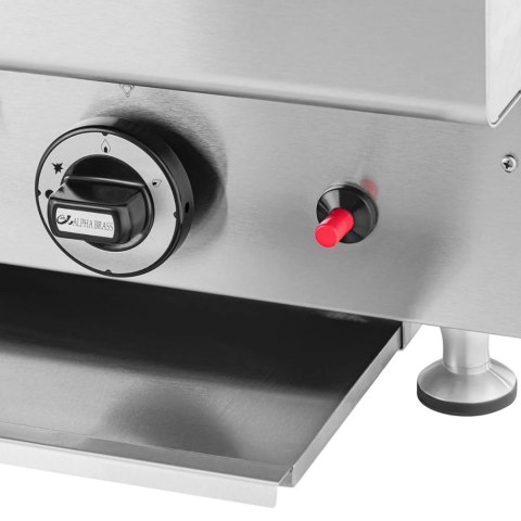 Grill lawowy na gaz ziemny ryflowany 50 x 47 cm 2 x 7200 W Grill lawowy na gaz ziemny ryflowany 50 x 47 cm 2 x 7200 W