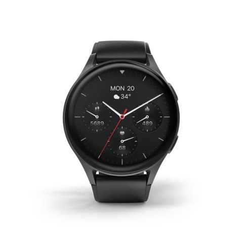 Smartwatch Hama 8900 GPS AMOLED 1.43'' z paskiem silikonowym - czarny